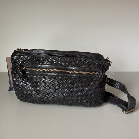 Langellotti Black Woven Leather Purse NEW! - Picture 2 of 9
